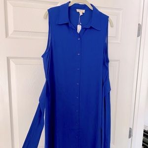 Sleeveless cobalt blue dress